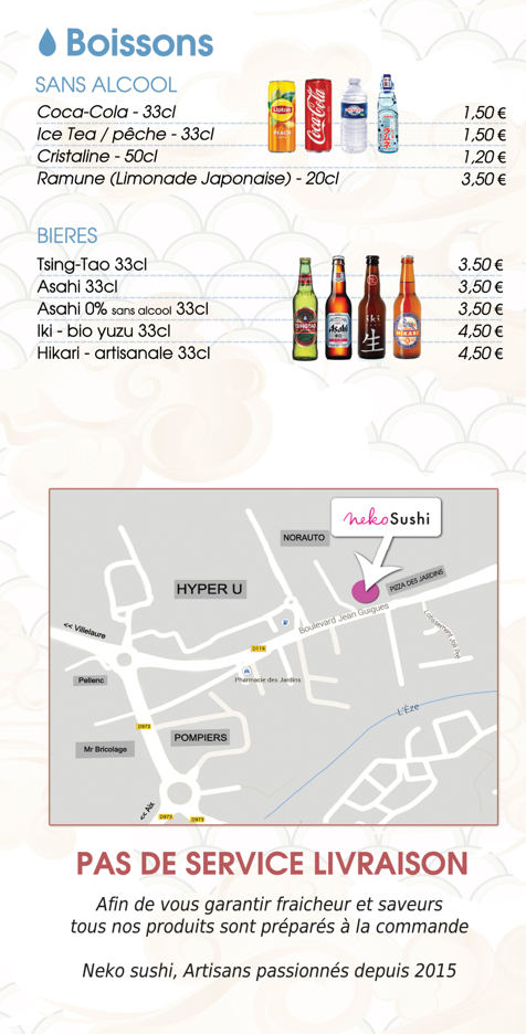 Carte Neko Sushi Pertuis 2025 page 7